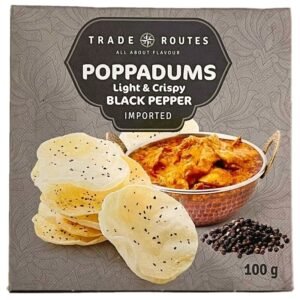 Trade Routes - Poppadums Black Pepper (100G)