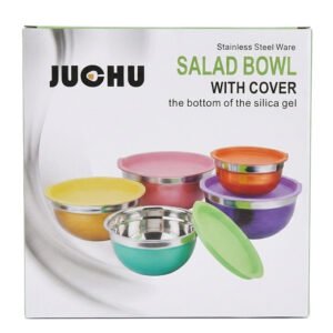 Juchu Salad Bowl With Cover Set (5PC)