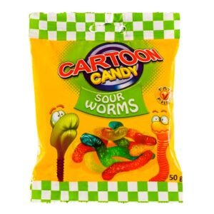 Cartoon Candy - Sour Worms (50G)