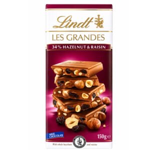 Lindt Les Grandes Hazelnut Raisin (150G)